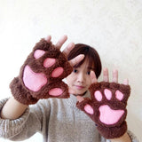 Gloves - Bear Paw Plush Finger Gloves
