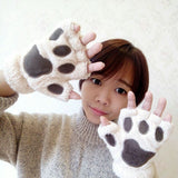 Gloves - Bear Paw Plush Finger Gloves