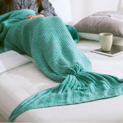 Mermaid Tail Blanket - Knitted Mermaid Tail Blanket